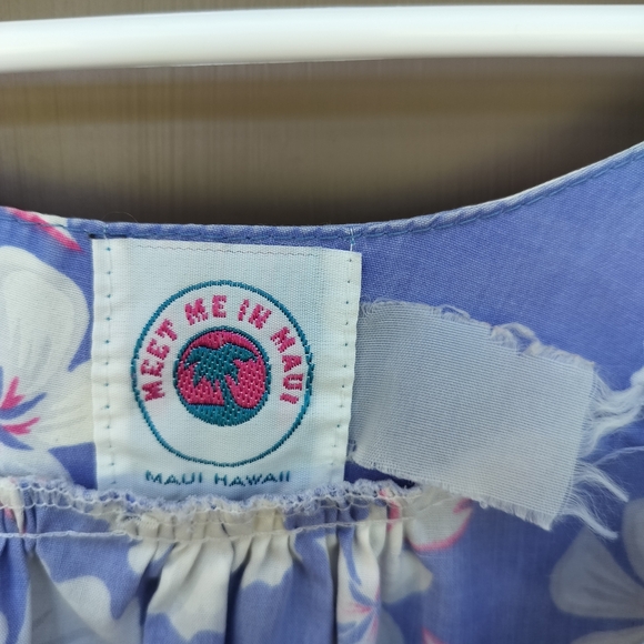 Vintage Meet Me in Maui Light Purple and White Floral Mumu - Picture 2 of 4